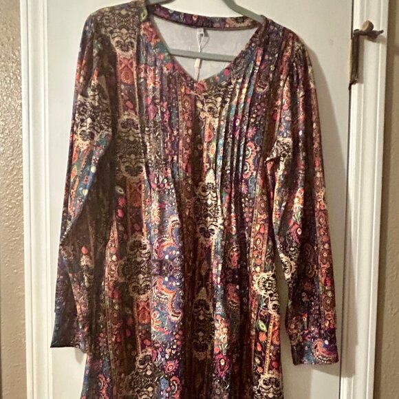 Fall paisley dress - Picture 1 of 5